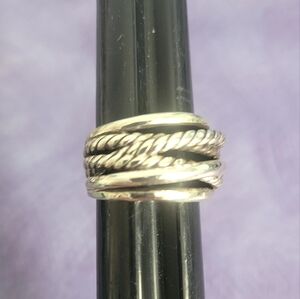David Yurman Sterling Silver Crossover Ring 7